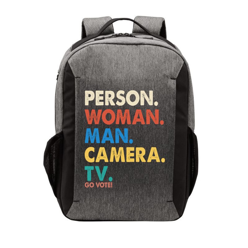 Person Woman Man Camera TV Go Vote Vector Backpack