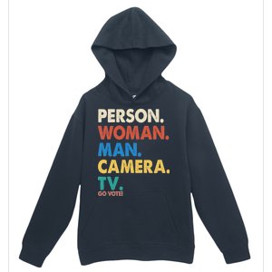 Person Woman Man Camera TV Go Vote Urban Pullover Hoodie