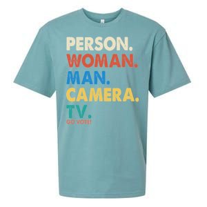 Person Woman Man Camera TV Go Vote Sueded Cloud Jersey T-Shirt