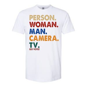 Person Woman Man Camera TV Go Vote Softstyle CVC T-Shirt