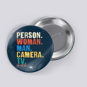 Person Woman Man Camera TV Go Vote Distressed Button