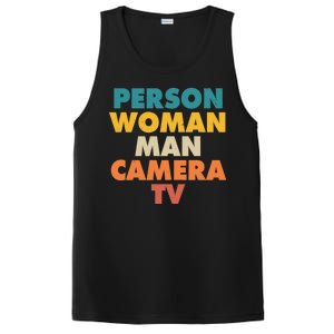 Person Woman Man Camera TV Trump Cognitive Test PosiCharge Competitor Tank