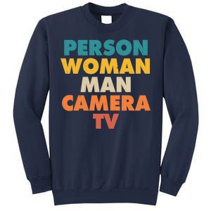 Person Woman Man Camera TV Trump Cognitive Test Sweatshirt