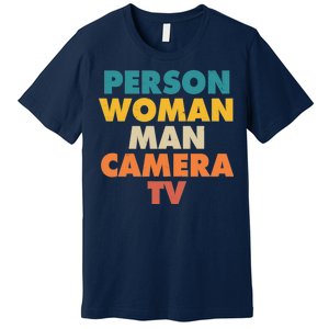 Person Woman Man Camera TV Trump Cognitive Test Premium T-Shirt