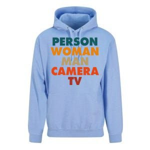 Person Woman Man Camera TV Trump Cognitive Test Unisex Surf Hoodie