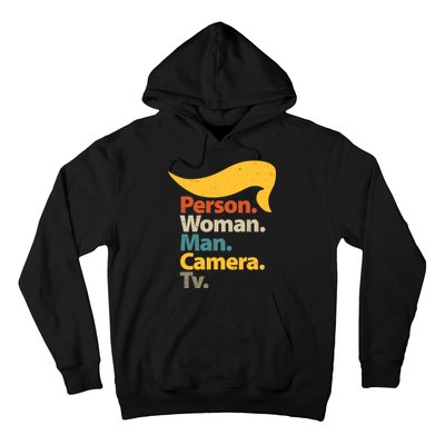 Person Woman Man Camera TV Trump Hair Hoodie