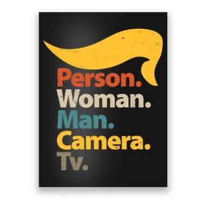 Person Woman Man Camera TV Trump Hair Poster