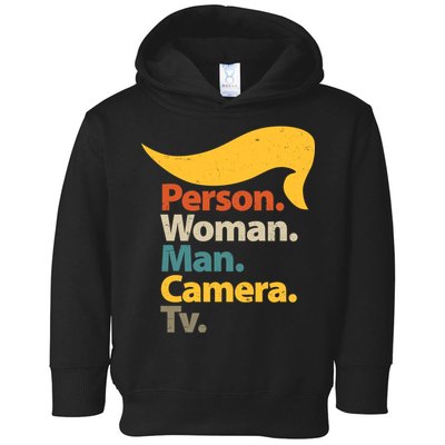 Person Woman Man Camera TV Trump Hair Toddler Hoodie