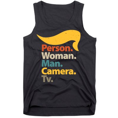 Person Woman Man Camera TV Trump Hair Tank Top