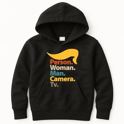 Person Woman Man Camera TV Trump Hair Kids Hoodie