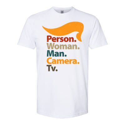 Person Woman Man Camera TV Trump Hair Softstyle® CVC T-Shirt