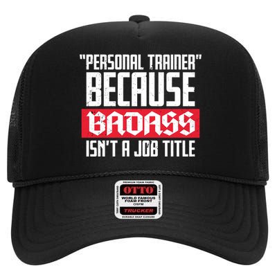 Personal Trainer Job Title High Crown Mesh Back Trucker Hat