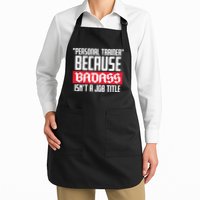 Personal Trainer Job Title Full-Length Apron With Pockets