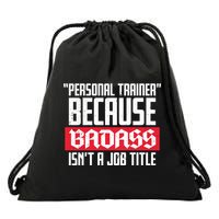 Personal Trainer Job Title Drawstring Bag