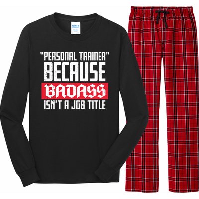 Personal Trainer Job Title Long Sleeve Pajama Set