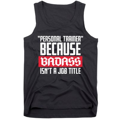 Personal Trainer Job Title Tank Top