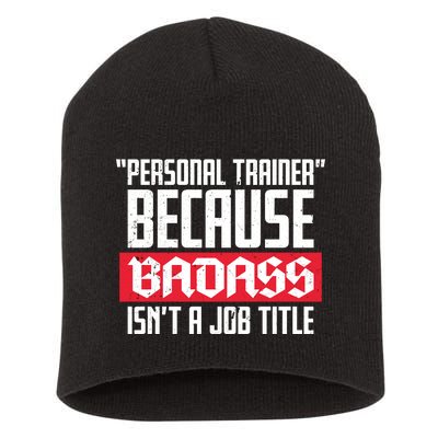 Personal Trainer Job Title Short Acrylic Beanie