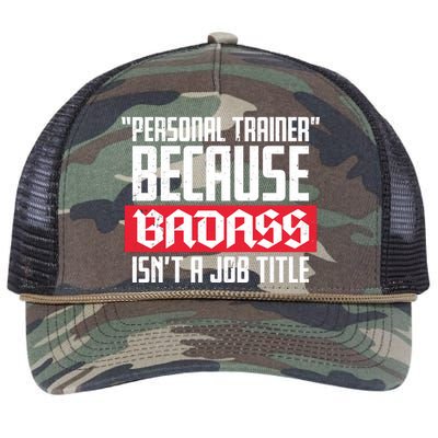 Personal Trainer Job Title Retro Rope Trucker Hat Cap