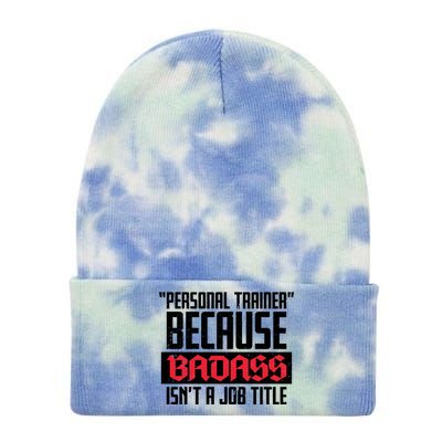 Personal Trainer Job Title Tie Dye 12in Knit Beanie