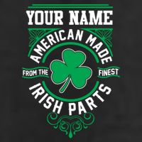 Personalize American Made Irish Parts St Patrick's Day Cool Comfort Performance Bucket Hat