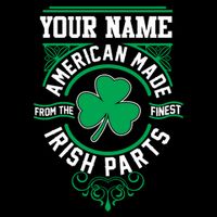 Personalize American Made Irish Parts St Patrick's Day Bucket Hat