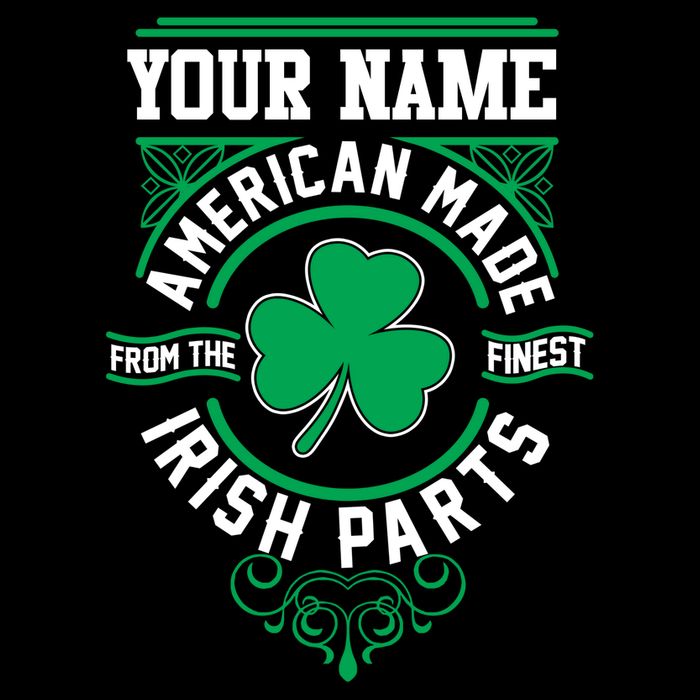 Personalize American Made Irish Parts St Patrick's Day Bucket Hat