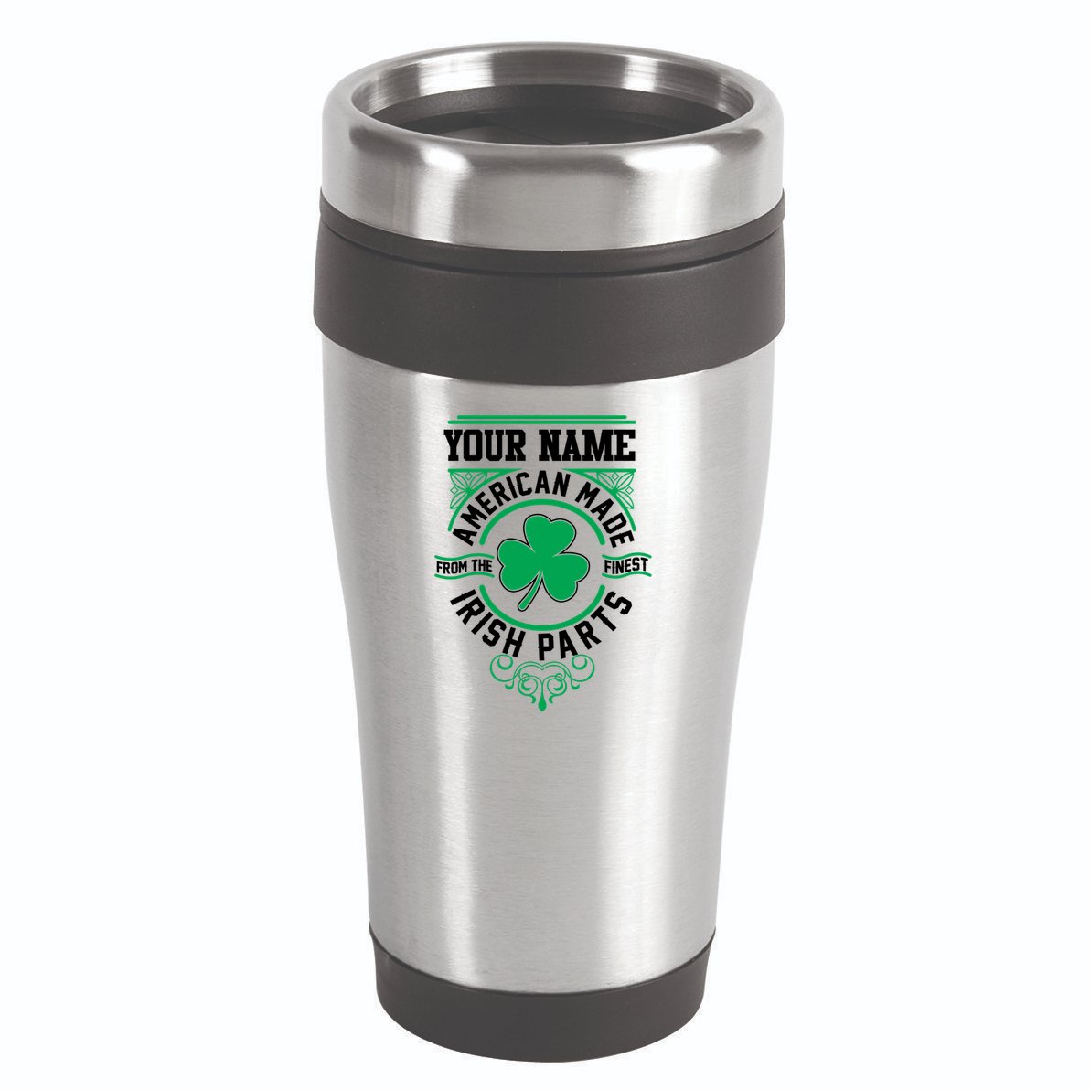 Personalize American Made Irish Parts St Patrick's Day 16oz Travel Tumbler