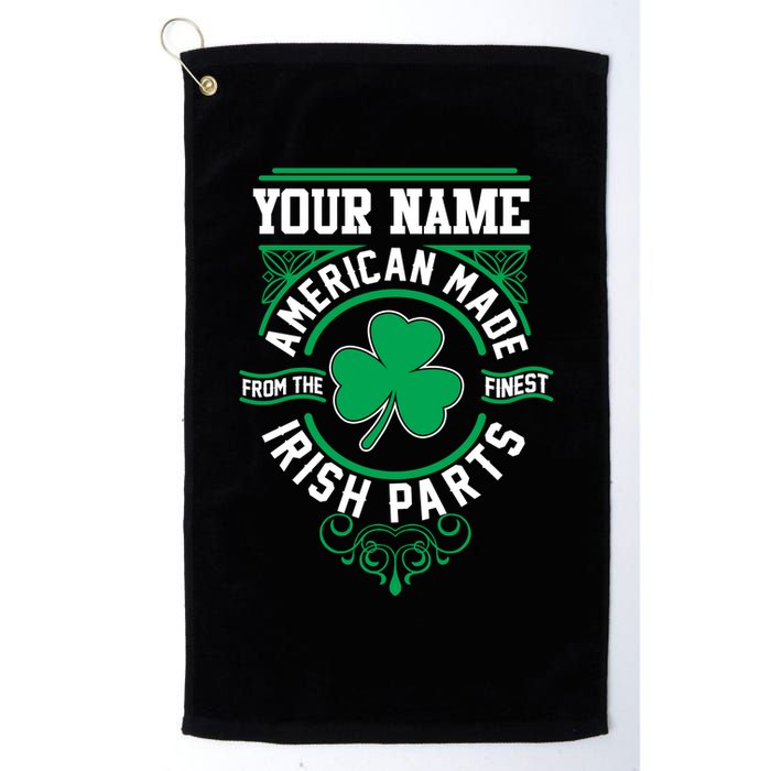 Personalize American Made Irish Parts St Patrick's Day Golf Towel