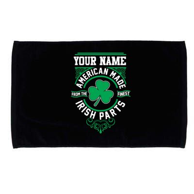 Personalize American Made Irish Parts St Patrick's Day Microfiber Hand Towel