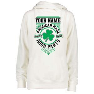 Personalize American Made Irish Parts St Patrick's Day Womens Funnel Neck Pullover Hood