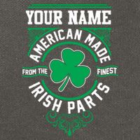 Personalize American Made Irish Parts St Patrick's Day Cotton Canvas Backpack