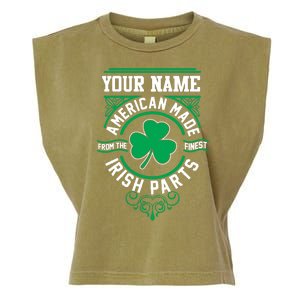 Personalize American Made Irish Parts St Patrick's Day Garment-Dyed Women's Muscle Tee