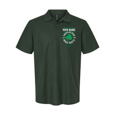 Personalize American Made Irish Parts St Patrick's Day Softstyle Adult Sport Polo