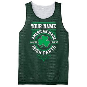 Personalize American Made Irish Parts St Patrick's Day Mesh Reversible Basketball Jersey Tank