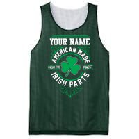 Personalize American Made Irish Parts St Patrick's Day Mesh Reversible Basketball Jersey Tank