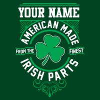 Personalize American Made Irish Parts St Patrick's Day Mesh Reversible Basketball Jersey Tank