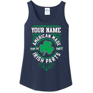 Personalize American Made Irish Parts St Patrick's Day Ladies Essential Tank