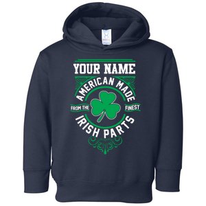 Personalize American Made Irish Parts St Patrick's Day Toddler Hoodie