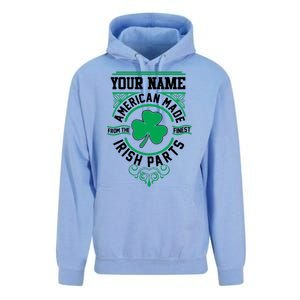 Personalize American Made Irish Parts St Patrick's Day Unisex Surf Hoodie