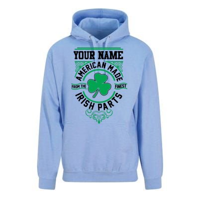 Personalize American Made Irish Parts St Patrick's Day Unisex Surf Hoodie