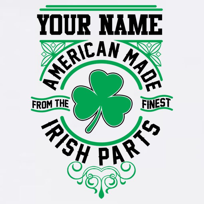 Personalize American Made Irish Parts St Patrick's Day Garment-Dyed Sweatshirt