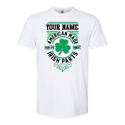 Personalize American Made Irish Parts St Patrick's Day Softstyle CVC T-Shirt