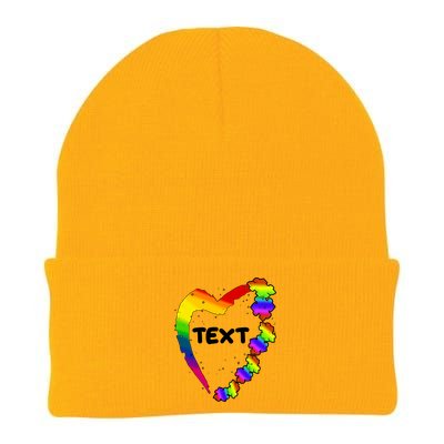 Personalize Autism Heart Custom Text Knit Cap Winter Beanie