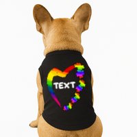 Personalize Autism Heart Custom Text Doggie Tank