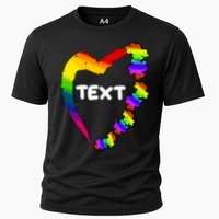 Personalize Autism Heart Custom Text Performance Shirt