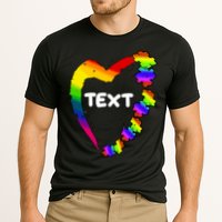 Personalize Autism Heart Custom Text Performance Shirt
