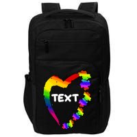 Personalize Autism Heart Custom Text Impact Tech Backpack