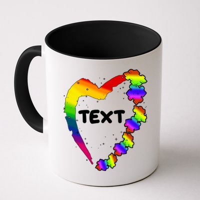 Personalize Autism Heart Custom Text Mug