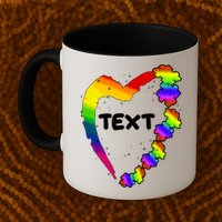 Personalize Autism Heart Custom Text Mug