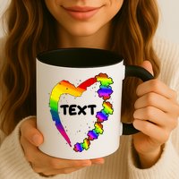 Personalize Autism Heart Custom Text Mug